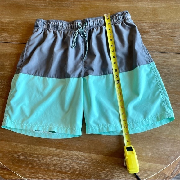 George Men's Mint Green / Blue and Gray Swim Trunks With Back Pocket Size XL - Picture 5 of 12